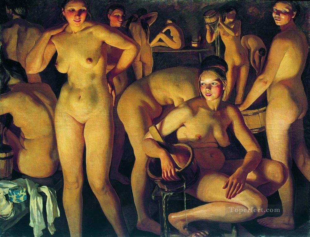 baño 1913 ruso Pintura al óleo